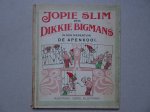  - Jopie Slim en Dikkie Bigmans in den dierentuin; de apenkooi.