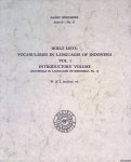 Stokhof, W.A.L. - Holle lists: vocabularies in languages of Indonesia. Volume I: Introductory volume (materials in languages of Indonesia, No. 1)