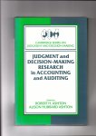 Ashton, Robert H, Alison Hubbard Ashton (Edited by) - Judgment and decision-making research in accounting and editing