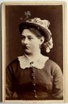 Kolkow von, Friedrich Julius, Groningen. - Photography carte-de-visite | Portrait photo of Julie Lucie de la Faille, Groningen 1878. Photographer F.J. von Kolkow Groningen.