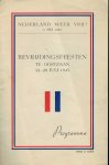 feestcomite - Bevrijdingsfeesten te Oostzaan 22-29 juli 1945. Nederland weer vrij 5 mei 1945. Progamma