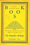 MORLEY, Christopher - Thoughts at the Bottom of a Mug of Cider. (Voorwoord voor de jaarcatalogus van The Hampshire Bookshop, 1929).
