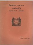 Redactie - Tableaux Anciens Antiquites - Objets d'Art - Mobilier - Vente publique 1960