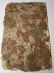 - [Antique print, endpaper] Flower motif (antiek decoratief papier, bloemenmotief), published ca. 1700-1740.