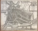  - [Antique print; cartography, oude prent Monneckendam] Grondtekening der Stad MONNIKENDAM, published 1743.