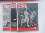Redactie - Life Magazine 1945 ( July, March , Febr - Peggy Ann Garner , Carol lynne, Ski clothes )