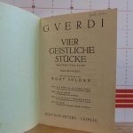 Soldan, Kurt - Verdi, G. - Verdi, vier geistliche stucke / quattro pezzi sacri - klavierauszug