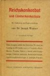WENNER, DR. JOSEPH (EINLEITUNG UND SACHVERZEICHNIS) - Reichskonkordat und Länderkonkordate