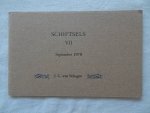 Schagen, J.C. van. - Schiftsels VII. Simpelhuisstraatje.