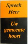Oeveren B van - Spreek Heer Uw gemeente hoort Een bundel bijbelschetsen  Met krantenknipsel geplakt op binnenkant kaft