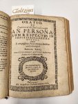 Riccius, Christophorus - Oratio de controversa illa juris controversia an personarum respectus in poenis irrogandis habendus. Quam in antiquissimae Pomeranorum Balthicae auditorio majori Publicam habuit Christophorus Riccius Sedino-Pom. Anno 1611. decurrente.