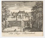 Abraham Zeeman (1695-1754) - [Antique print, etching] Het Huys Klaarenbeek, published 1730.