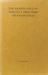 SPINOZA, B. DE, DEUGD, C. DE - The significance of Spinoza's first kind of knowledge.