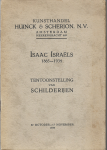Bobeldijk, F. - Isaac Israels 1865-1934 Tentoonstelling van schilderijen