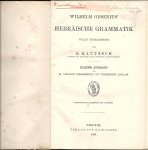 KAUTZSCH, E. - Hebräische Grammatik völlig umgearbeitet von ....