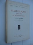 Clubb, Louise George - Italian Plays (1500-1700) in the Folger Library. A Bibliography with Introduction by -.