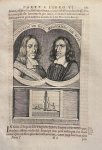  - [Antique engraving, bookillustration, Gebroeders de Witt, ca 1700] Portrait print of Johan and Cornelis de Witt: Cornelio de Wit & Giovanni de Wit, published around 1700, 1 p.