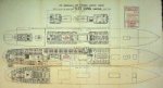 Union-Castle Mail Line - Ephemera Deckplan rms Dover Castle 1904