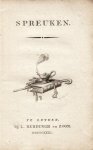 [BILDERDIJK, Willem] - Spreuken.