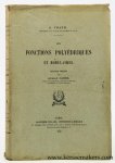 Vivanti, G. / Armand Cahen. - Les fonctions polyédriques et modulaires.