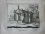 Schenck, Petrus [Pieter Schenk] - De Vrede Tempel van Keiser Vespasianus omtrent de Roomsche merkt 71. Originele kopergravure.