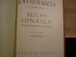 Bach; J. S. (1685-1750) - Sonaten Nr. 1 - 3 voor Viool + Klavecimbel (piano)  //   Sonaten Nr. 4 - 6 voor Viool + Klavecimbel (piano) - herausgegeben von Fred. David