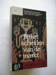 Nieuwenhuys, R., verz.en inleid. / omslag detail Ikatweefsel,  belettering Kurpershoek - Bij het scheiden van de markt. Bloemlezing uit de Indisch-Nederlandse letterkunde van 1935 tot heden
