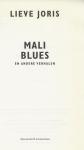 Lieve Joris,  Foto achterzijde omslag Franqois Belorgey - Mali blues en andere verhalen