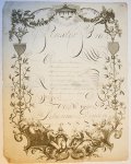 after Monogrammist IFL - [Pinxter Briev, Pinksterbrief / Pentacost Wish card 1779] Harme Bakker. Wish card for Pentecost (Pinksteren), 1779, 1 p.