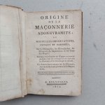 Onbekend - Origine de La Maconnerie adnohyramite Onbekend - Origine de La Maconnerie adnohyramite