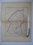  - Oudtijds grensgekleurde lithografie van Gemeente WEDDE, Groningen 1867