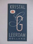 N.n.. - Kristal Leerdam Holland.