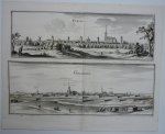 Merian - Elburg  Geldern. Originele gravure.