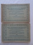 Hoogenboom, W. & A.S. Moerman. - Het technisch schrijven. Schrijfcursus voor kweek- en normaalscholen en voor candidaten schoonschrijven M.O. Met een historisch overzicht van de ontwikkeling van het schrijven door H. Donkersloot. No. 1: De kleine letters en haar verbindingen ...