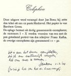 KAFKA, Franz - Das Stadtwappen. Kleine Fabel. Heimkehr. Der Aufbruch. Eine alltägliche Verwirrung. Er. Der Schlag ans Hoftor. (Mit 7 Originallithographien von Jan BONS).