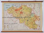 Bakker, W. en Rusch, H. - Schoolkaart / wandkaart van België en Luxemburg