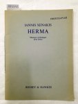 Xenakis, Iannis: - Herma : Musique symbolique pour piano : ("Freiexemplar" gestempelte Originalausgabe) :
