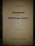 Brouwer, Dr J. - Spraakkunst van het Hederdaagse Spaans I