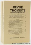 Thomisme - Thomas d'Aquin - Revue Thomiste : - Revue Thomiste. Revue doctrinale de théologie et de philosophie. CIe année - T. XCIII - No 1-4 - 1993