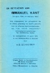 Schreiber, H.B. - De betekenis van Immanuel Kant.  Inhoud zie: