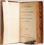 CONDILLAC, ÉTIENNE BONNOT DE - La logique ou Les premiers développemens de l'art de penser. Ouvrage élémentaire.