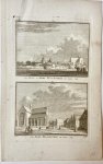 Spilman, Hendricus (1721-1784) after Pronk, Cornelis (1691-1759) - Het Slot en Dorp Haamstede van buiten. 1745. / Het Dorp Haamstede van binnen. 1745.