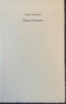BAUDELAIRE, Charles. - Chant d'automne.