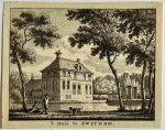 J. Bulthuis, K.F. Bendorp - Antieke prent Friesland 't Huis te Swichem.