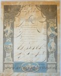  - [Paasch Brief, Pasen / Easter Wish Card, 1837] Pieter Dirks[zoon] Jongejans. Assendelft. Hand colored decorative card with scenes from the New Testament, dated 1837, 1 p.