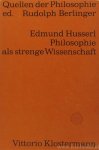 HUSSERL, E. - Philosophie als strenge Wissenschaft.