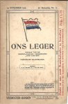 WILTON, F.M. & J. van de WALL [Redactie] - Ons Leger. 15 november 1919 - 5e Jaargang, No. 12. Officieel orgaan van Nederlandsche Vereeniging ''Ons Leger''. Verschijnt Maandelijks.