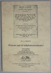 Meeuse, Ds. C.J. - Waarom naar de belijdeniscatechisatie? Overwegingen ten aanzien van het al of niet gaan naar de belijdeniscatechisatie. Aan de hand van een aantal vragen en antwoorden. Tweede druk.