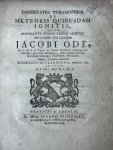 Kuylenburgh, Henricus, uit Amsterdam - Dissertation 1747 | Dissertatio philosophica de meteoris quibus dam ignitis [...] Utrecht Joannes Broedelet 1747.