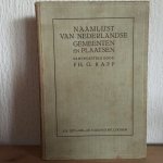 Rapp - Naamlijst van Nederlandse Gemeenten en Plaatsen